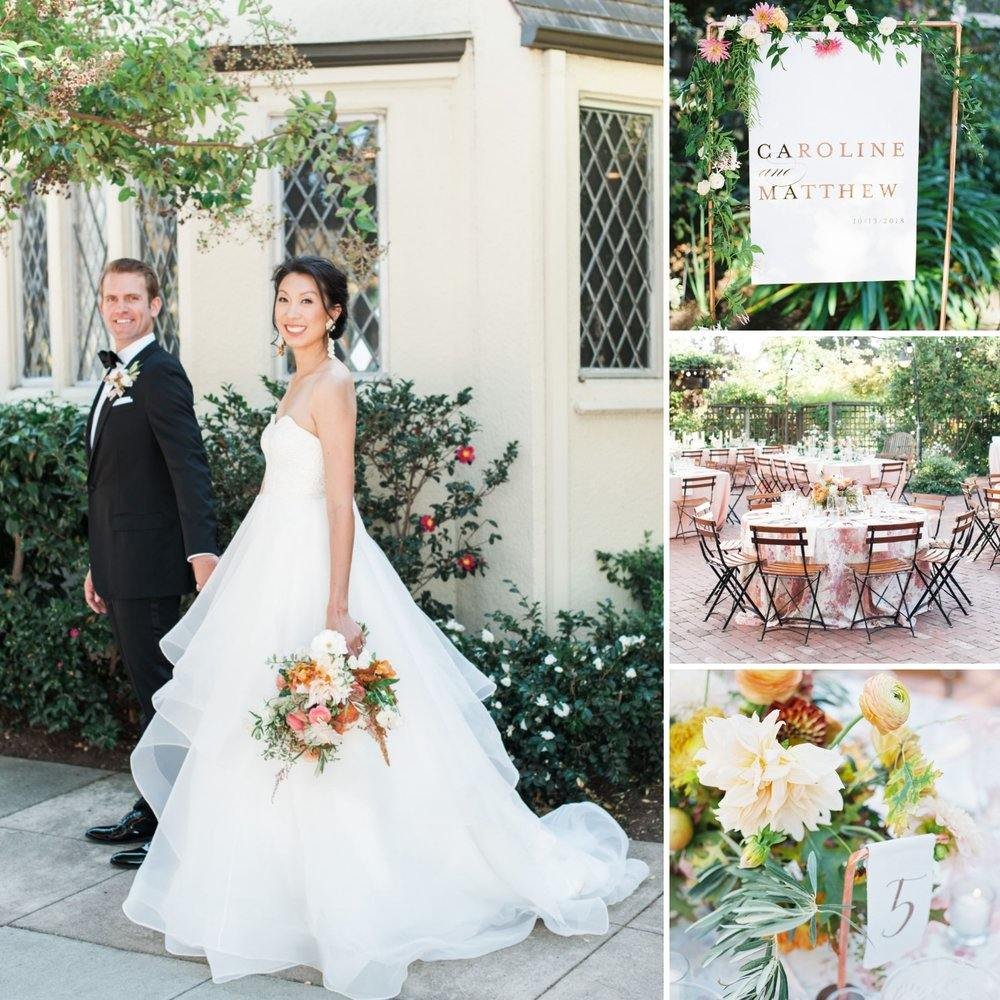 Peach and Copper Garden Inspired Wedding in Los Altos