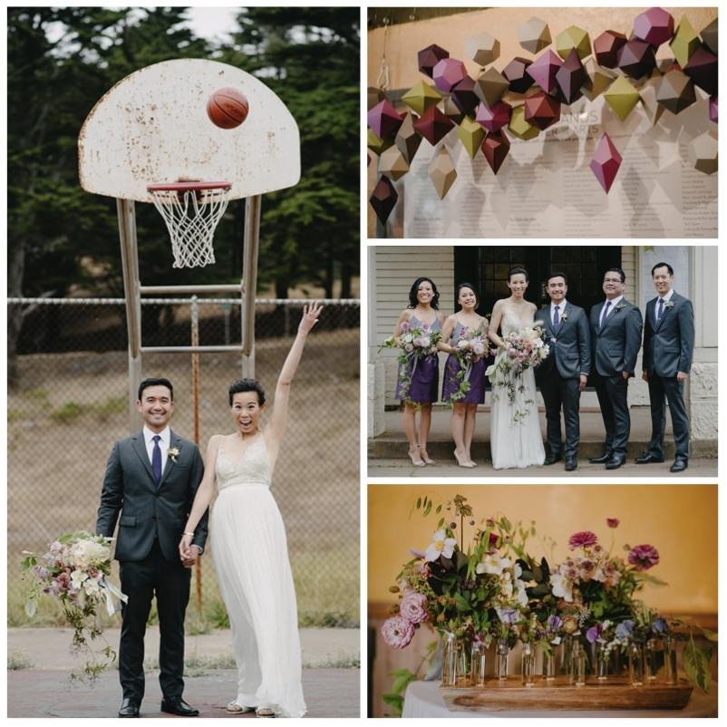Artsy Ultra Violet Wedding with DIY Geometric Details
